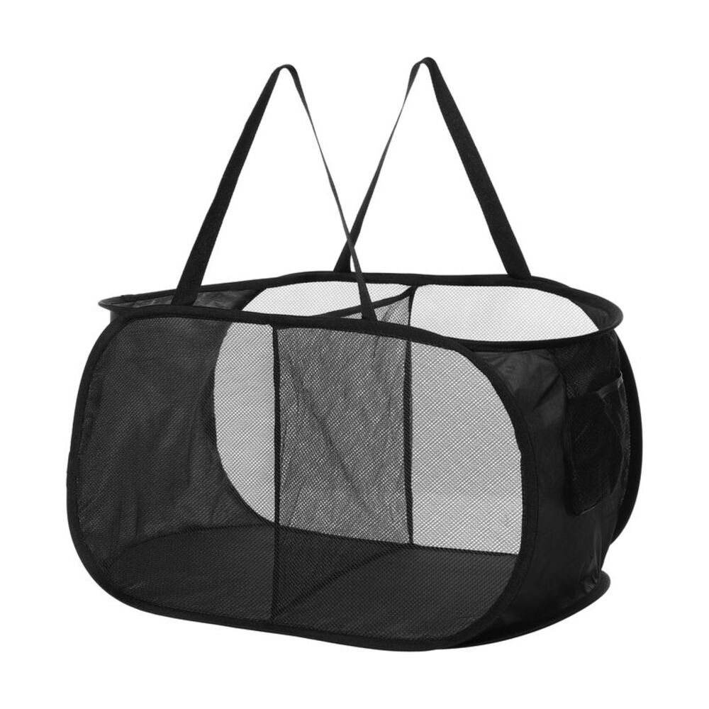 1 Pc 75L Folding Laundry Basket Portable Hamper Black